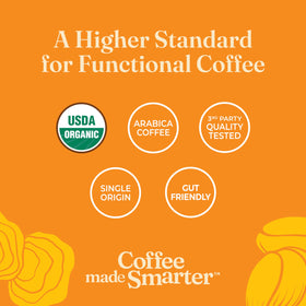 Four Sigmatic Chaga mushrooms close-up highlighting antioxidant profile