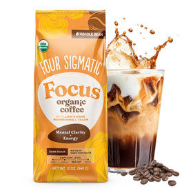 Four Sigmatic dark roast coffee beans for a smooth, full-bodied brew