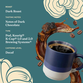 Yacon root near cup emphasizes natural prebiotic sweetness and digestion support.
