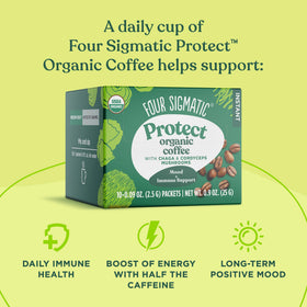 Four Sigmatic Defend packets provide a convenient daily immunity-boosting option