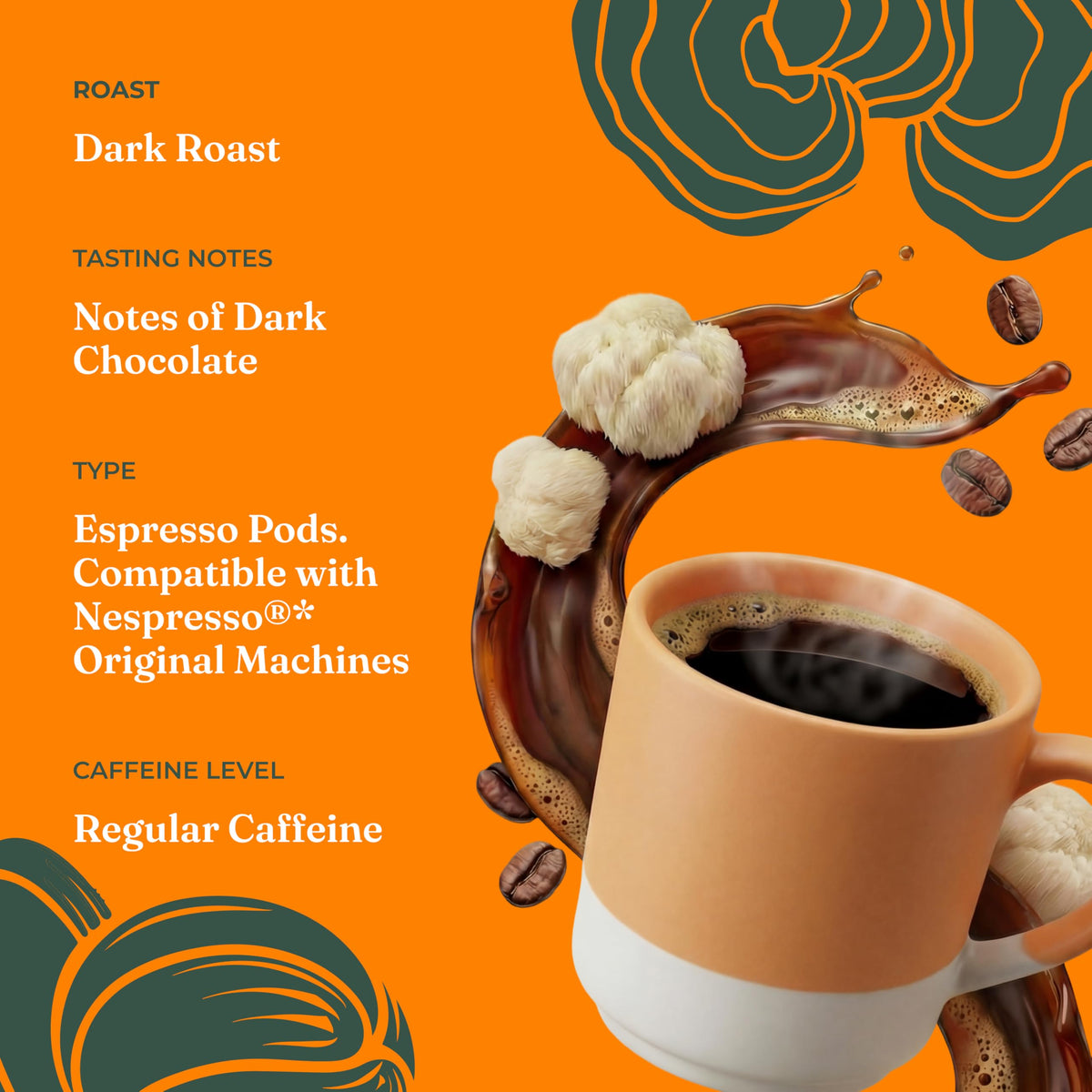 Four Sigmatic Focus Coffee Pods reveal dark roast notes in a bold cup
