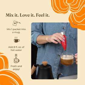 Four Sigmatic Focus product label close-up