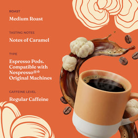 Marcala, Honduras origin beans deliver a smooth, medium roast profile.