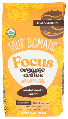 Four Sigmatic Lion's Mane Coffee whole bean 10oz ready for a fresh brew