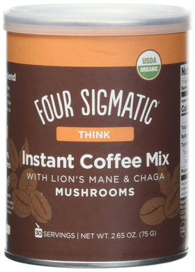 Close-up of Lions Mane mushroom in Four Sigmatic blend for cognitive support.