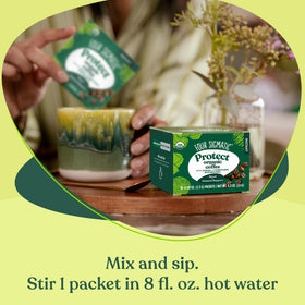 Four Sigmatic morning ritual sachets beside mug imply easy daily routine