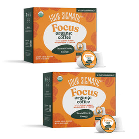 Four Sigmatic packaging for Lion's Mane K-Cups, eco friendly design