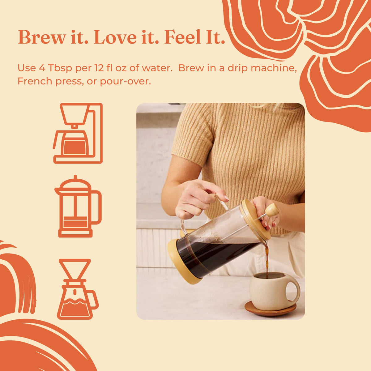 Four Sigmatic organic Lions Mane ground coffee aroma enhances daily ritual.
