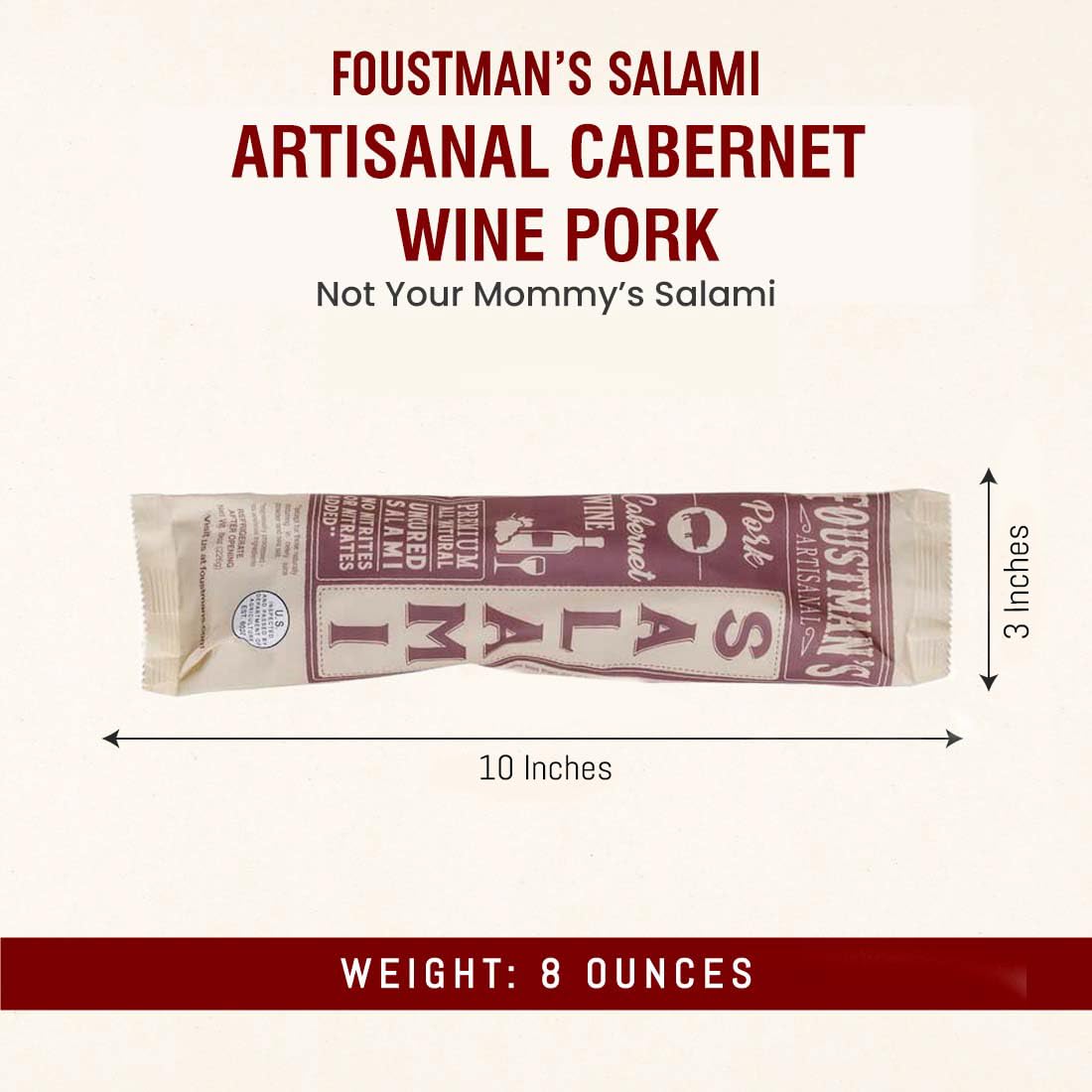 Foustman's Salami artisan cuts closeup, visible marbling and cured texture.