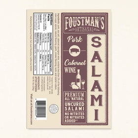 Foustman's Salami Cabernet Wine platter ready for sharing at gatherings.