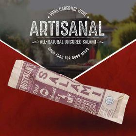 Foustman's Salami cheese board serving, ideal for entertaining guests.