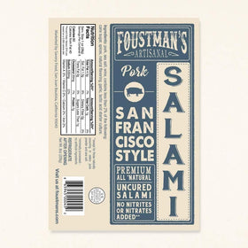 Foustman's Salami arranged on a charcuterie board for versatile, ready-to-serve bites.