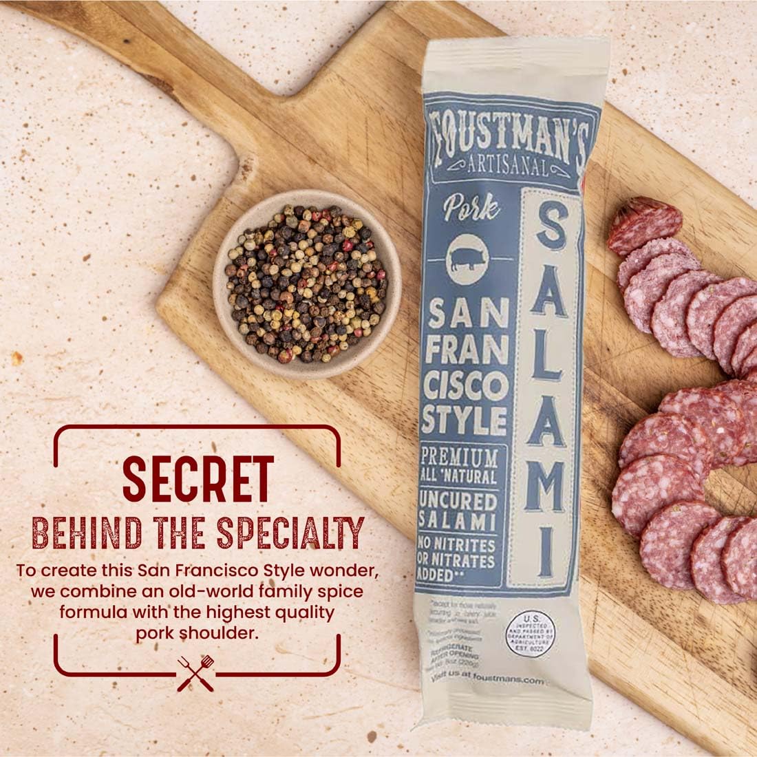 Foustman's Salami gift-pack presents artisanal quality for gifting.