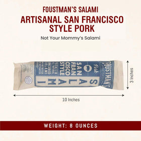 Foustman's Salami sliced-pack displays convenient, grab-and-go flavor.