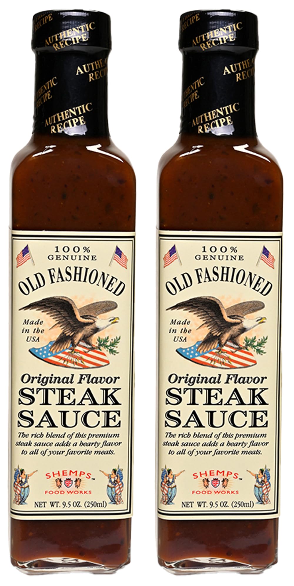 FOXCUP Old Fashioned Steak Sauce bottle pour, bold tang enhances steak