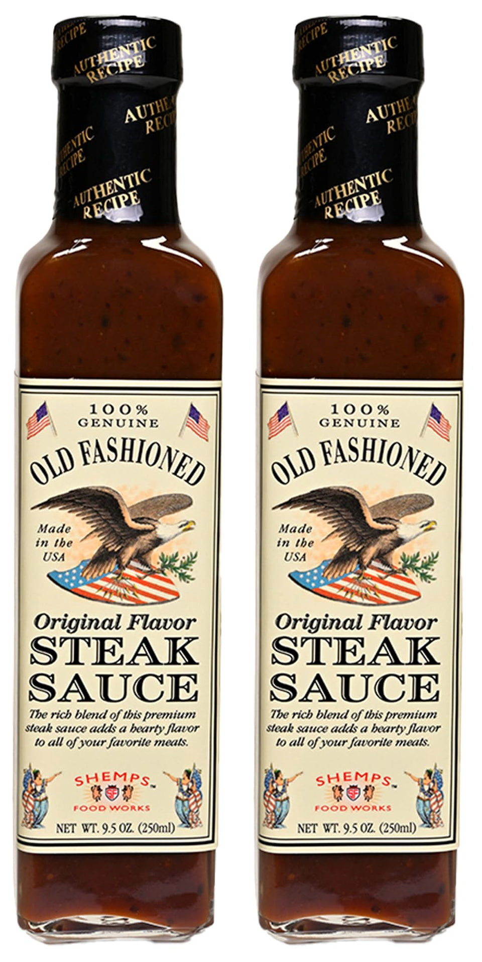 FOXCUP Old Fashioned Steak Sauce bottle pour, bold tang enhances steak