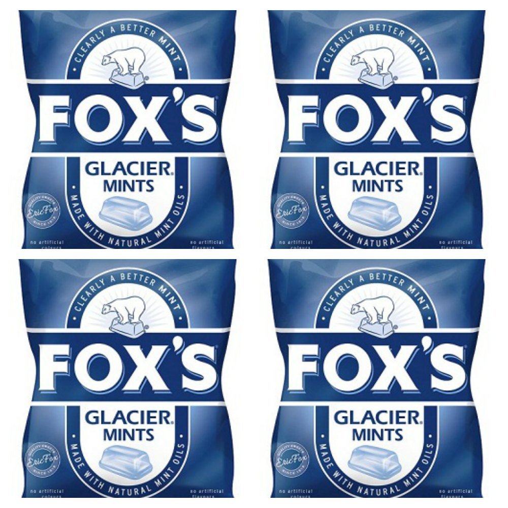 Fox's Glacier Mints 200g bag, crystal-clear mint candy for a long-lasting refreshment and quick freshness