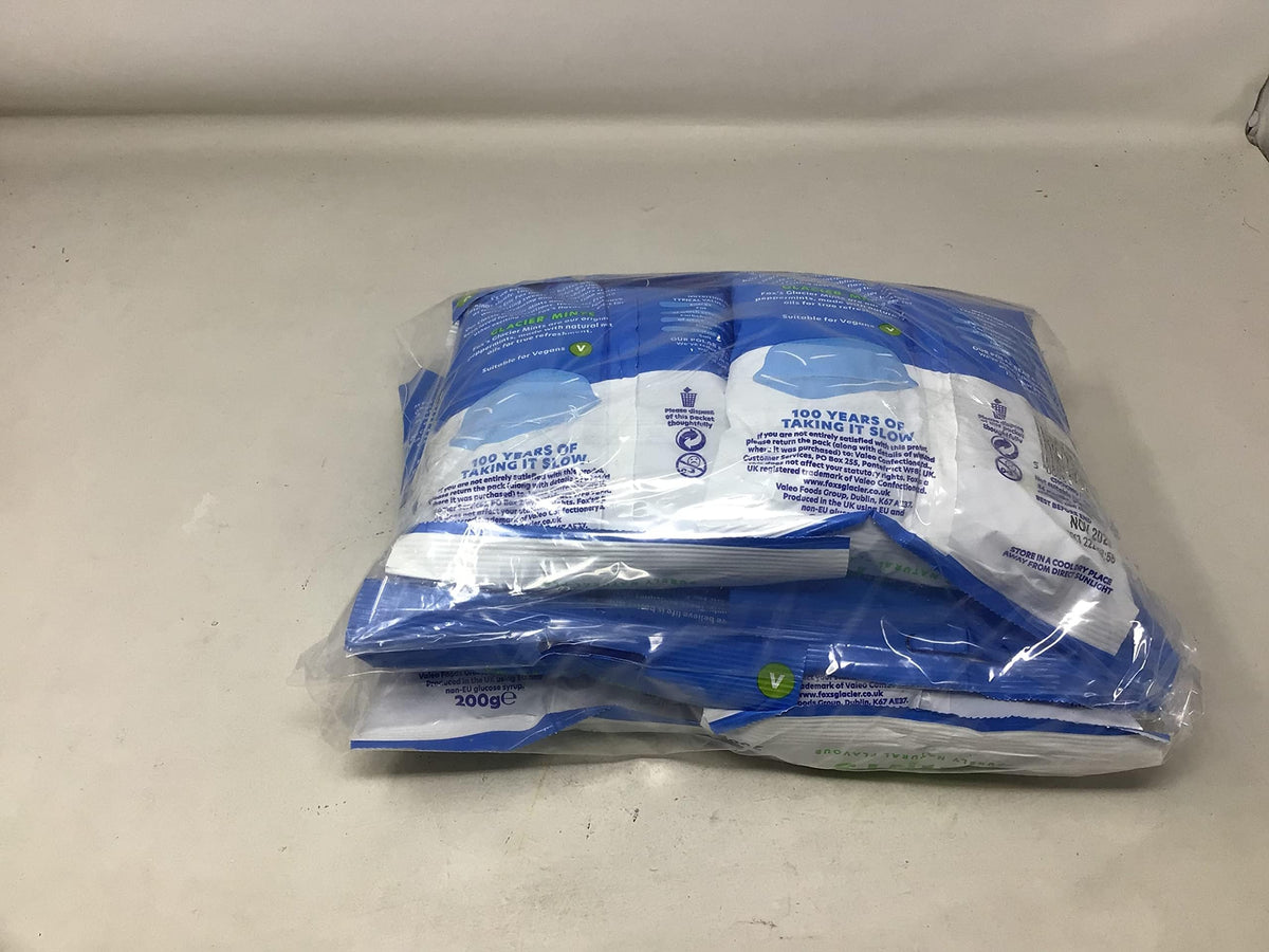 Fox's Glacier Mints branding with Peppy bear: historic UK candy