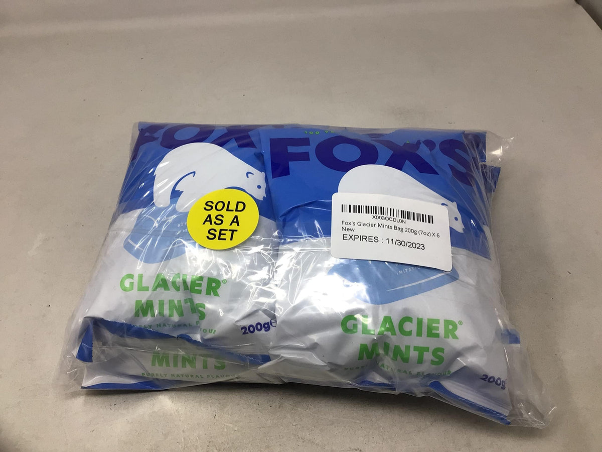 Fox's Glacier Mints packaging: authentic UK import for mint lovers