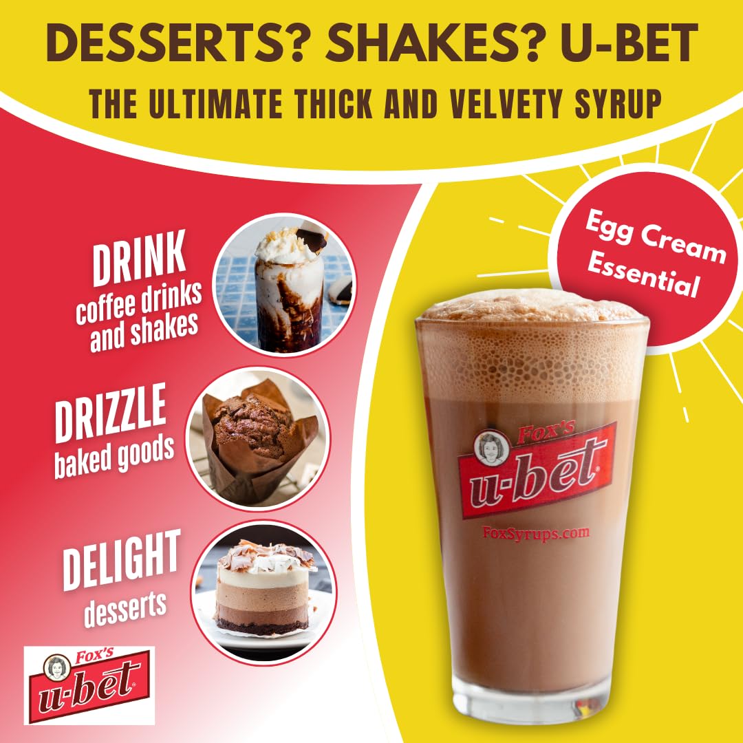 Back of Fox's U-Bet 22oz bottle with label details and branding