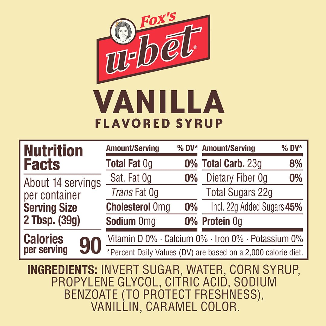 FOX'S U-BET label highlights Brooklyn origin and authentic flavor.