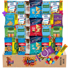 Foxy Fane 30ct snack box packaging, ideal for gifting.