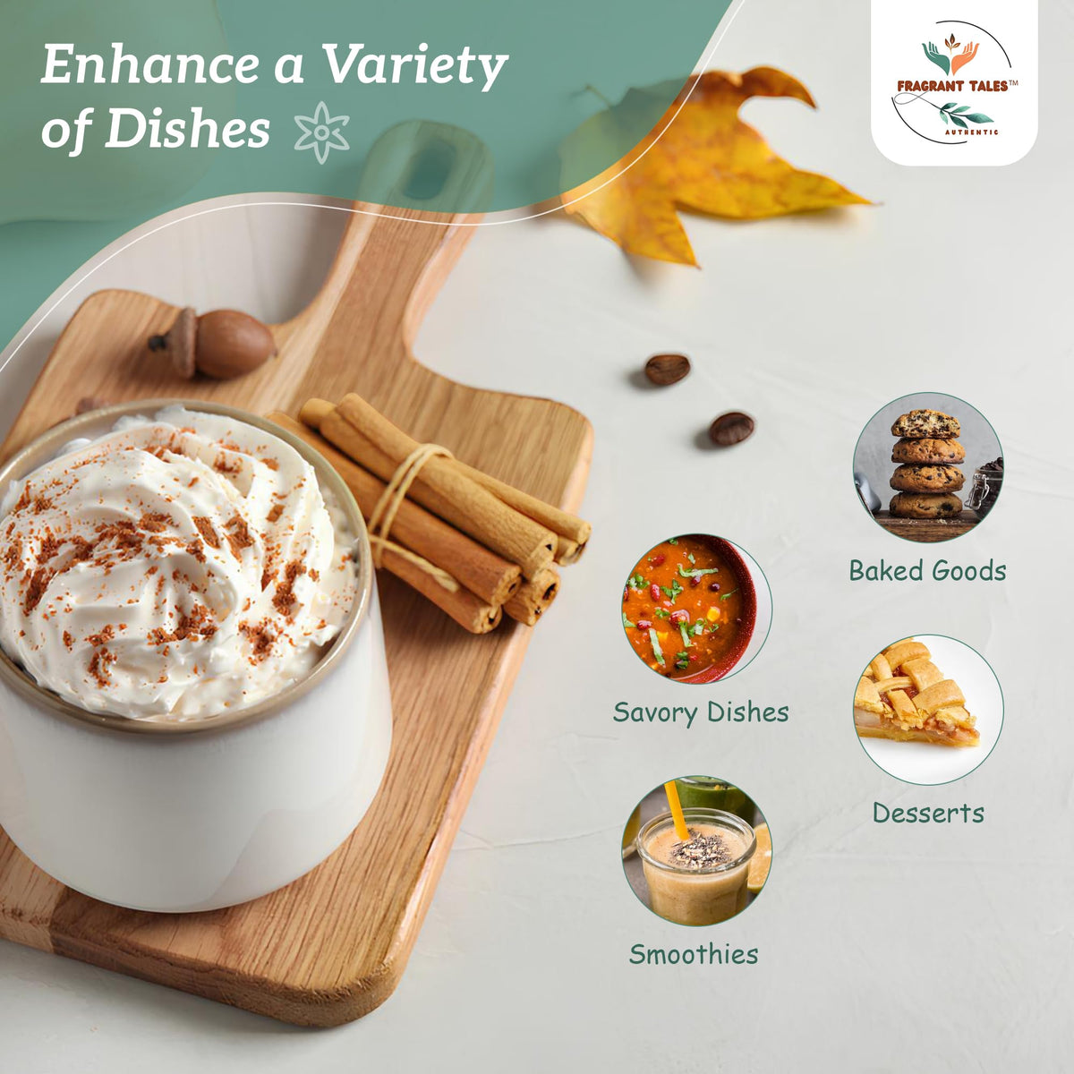 Fragrant Tales ALBA cinnamon sticks infuse tea or coffee with warm, citrusy notes.