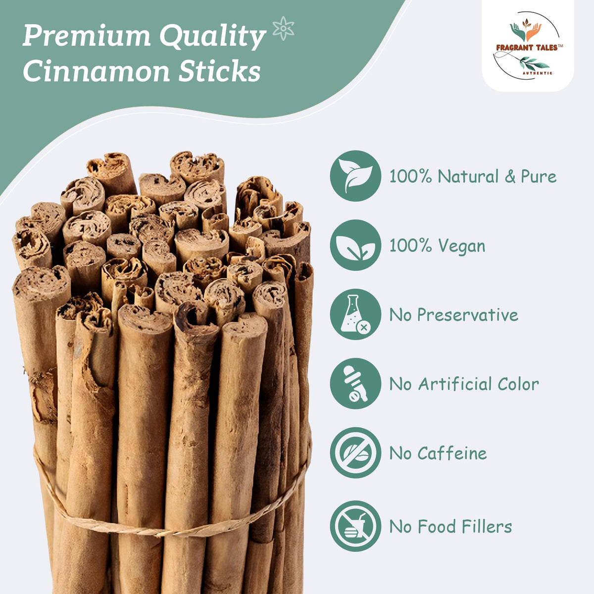 Fragrant Tales ALBA cinnamon sticks top desserts when ground with sugar.