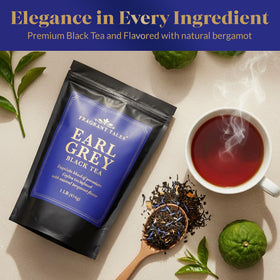 Fragrant Tales Earl Grey bergamot aroma close-up with citrus notes.