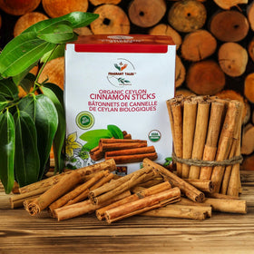 Fragrant Tales Ceylon cinnamon sticks closeup highlights smooth bark and rich aroma for recipes