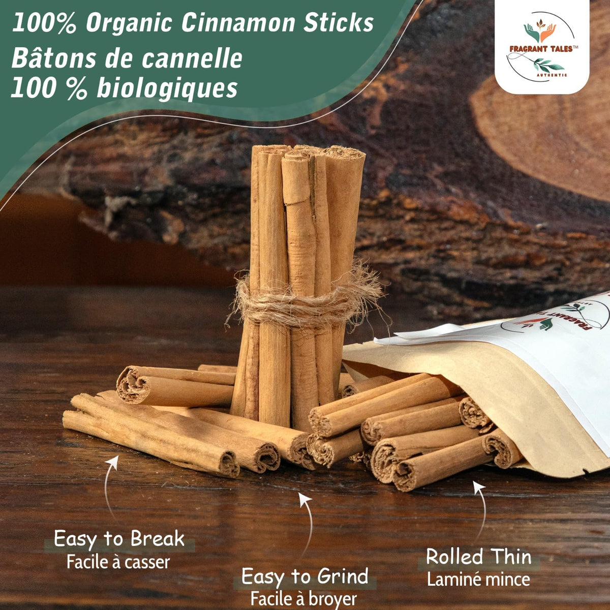 Fragrant Tales Ceylon sticks ideal for tea, pastries, and spice blends