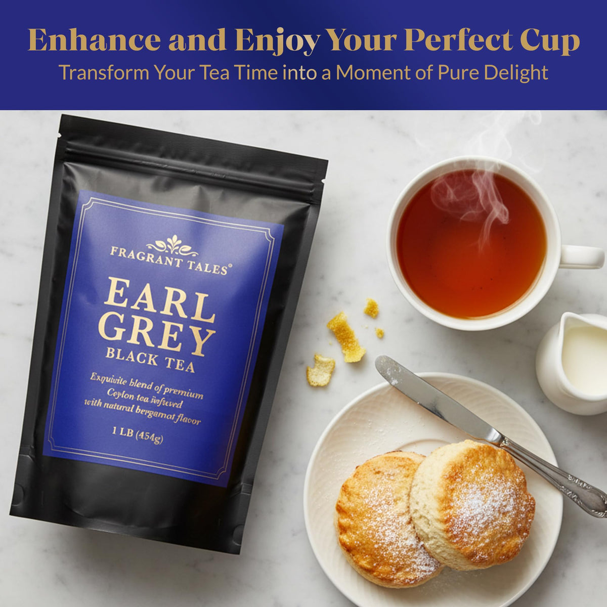 Milk tea option with Fragrant Tales Earl Grey for a smoother sip.