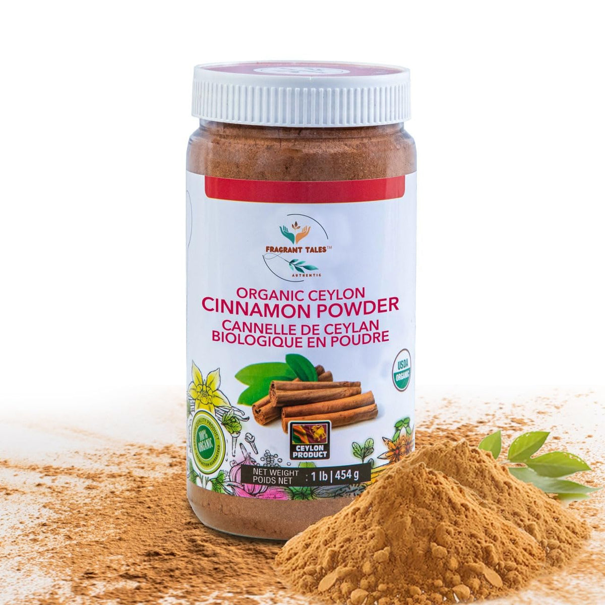 Fragrant Tales premium Ceylon cinnamon bottle preserves aroma for cooking