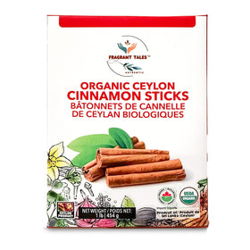 Fragrant Tales premium organic Ceylon cinnamon sticks in foil packaging preserve freshness for cooking