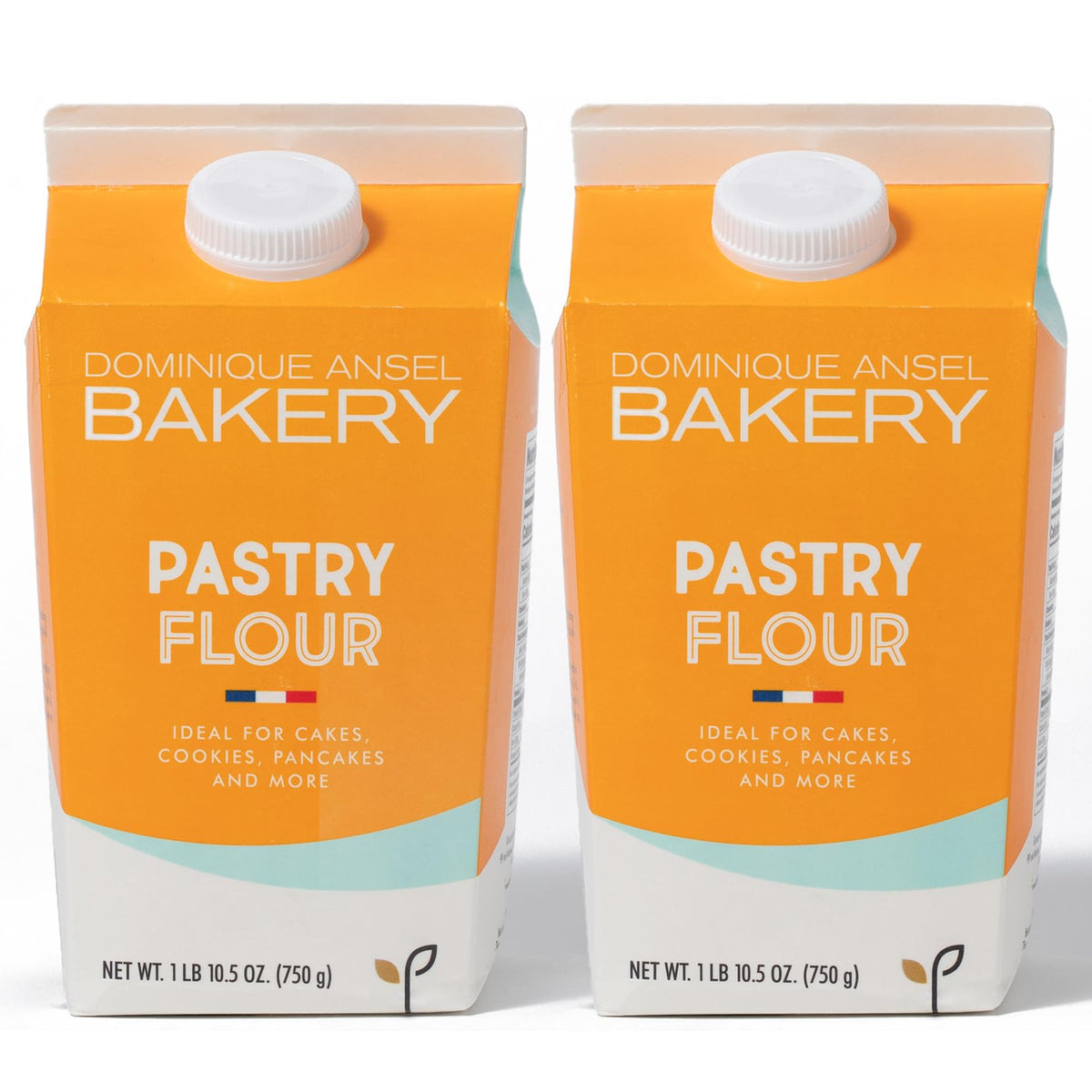 Francine flour carton pour enables clean, mess-free measuring.