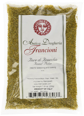 Francioni fennel pollen bag from Tuscany ready to season fish and vegetables.