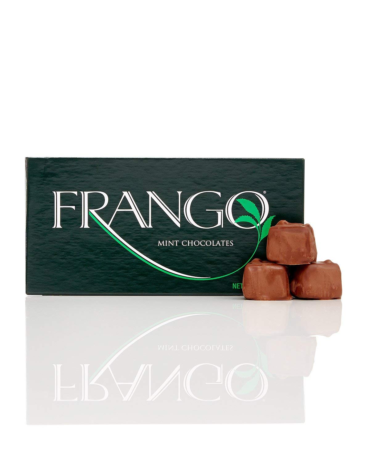 Frango mint chocolates box with creamy milk chocolate and mint, ideal for gifting