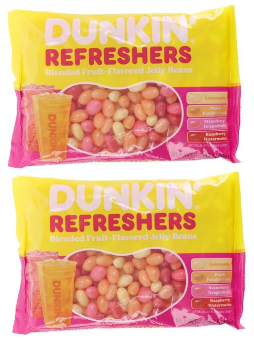 Frankford Dunkin' Refreshers jelly beans Easter bag front for shareable treats.