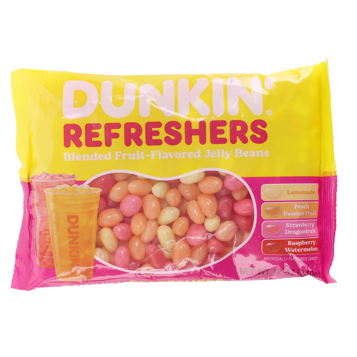 Frankford Dunkin' Refreshers raspberry watermelon beans offer fruity balance for dessert bowls.