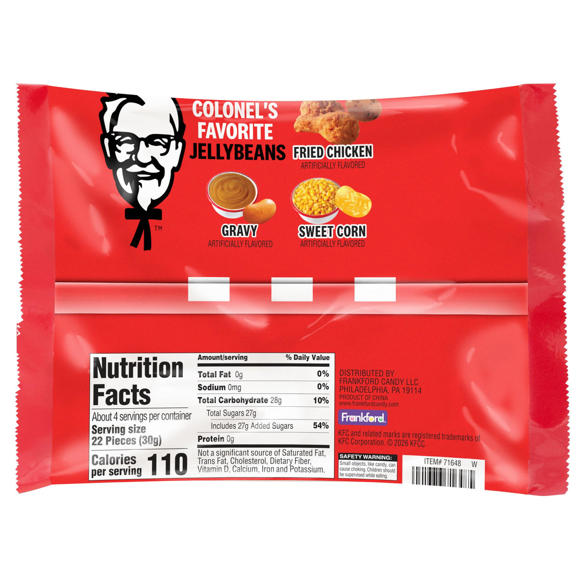 Frankford KFC gag gift pack of jelly beans for gatherings