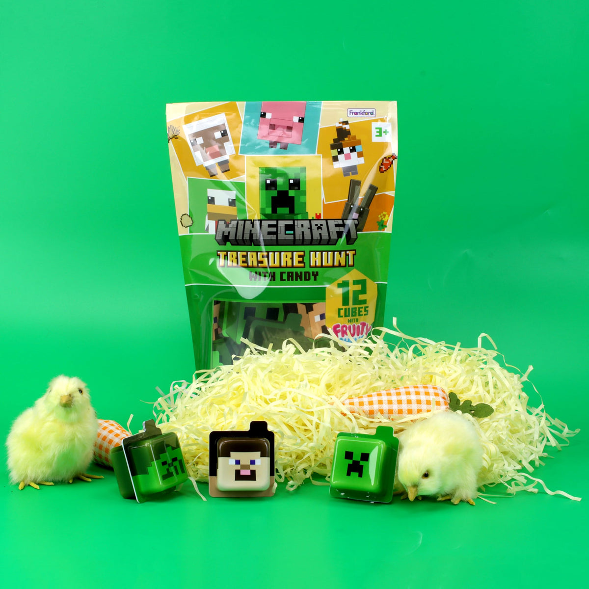 Frankford Minecraft egg hunt set ideal for kid-friendly Easter activities.