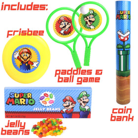 Frankford Super Mario Easter Basket paddle ball set, perfect for family games