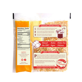 Franklin's popcorn-machine setup shows easy setup for cinema-like popcorn at home.