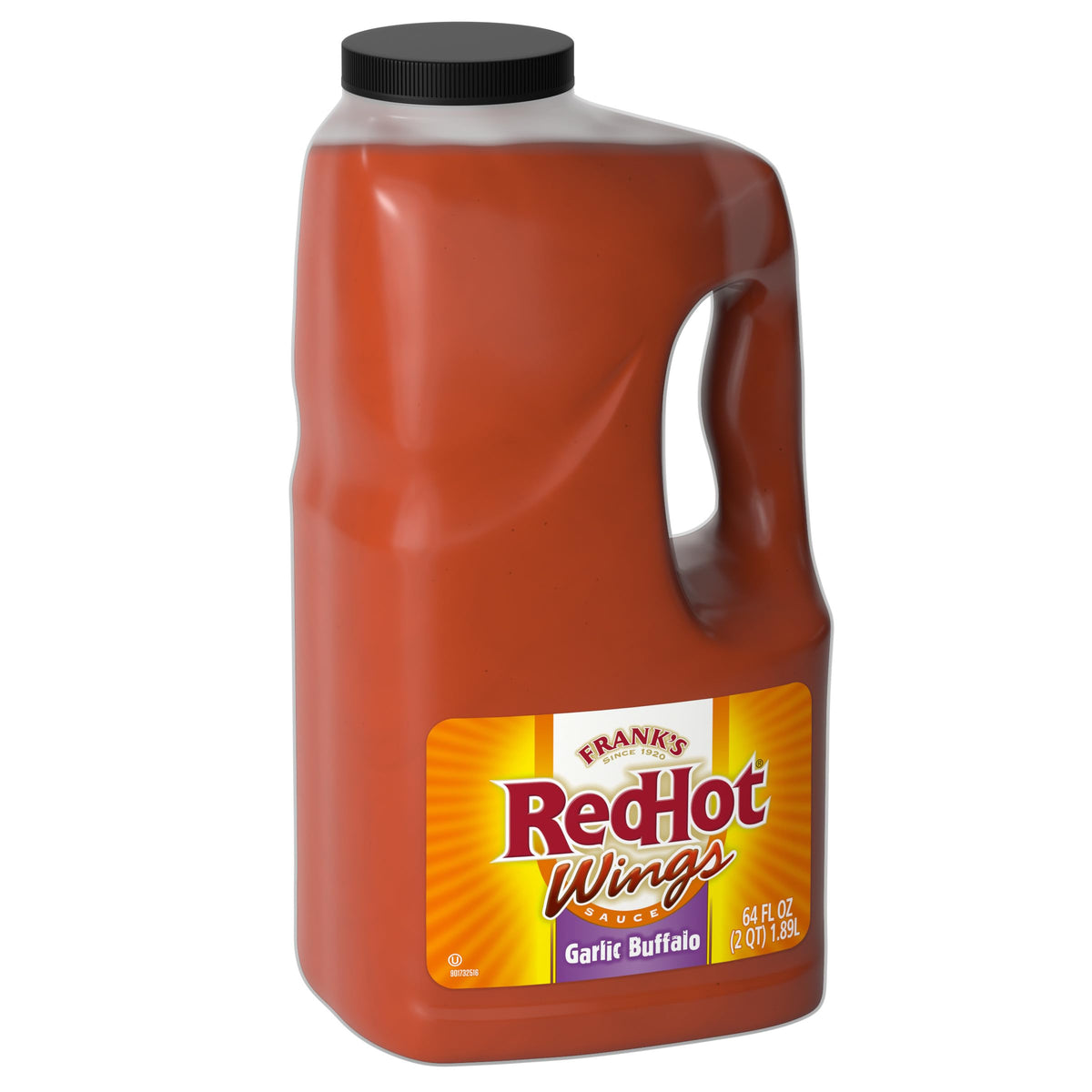 Franks RedHot Garlic Buffalo Wings Sauce bottle front for ready-to-use flavor boost.