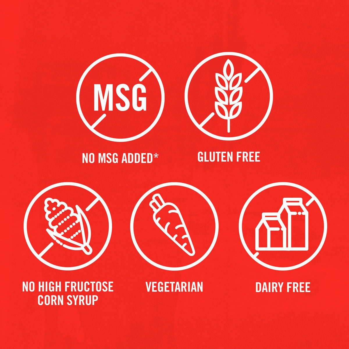 Frank's RedHot packets for kitchen use on eggs, burgers, and veggies.