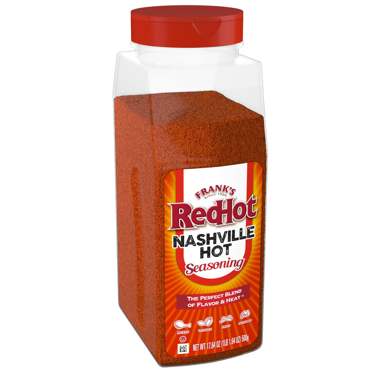 Franks RedHot Nashville Hot Seasoning bottle for bold dry rub on wings