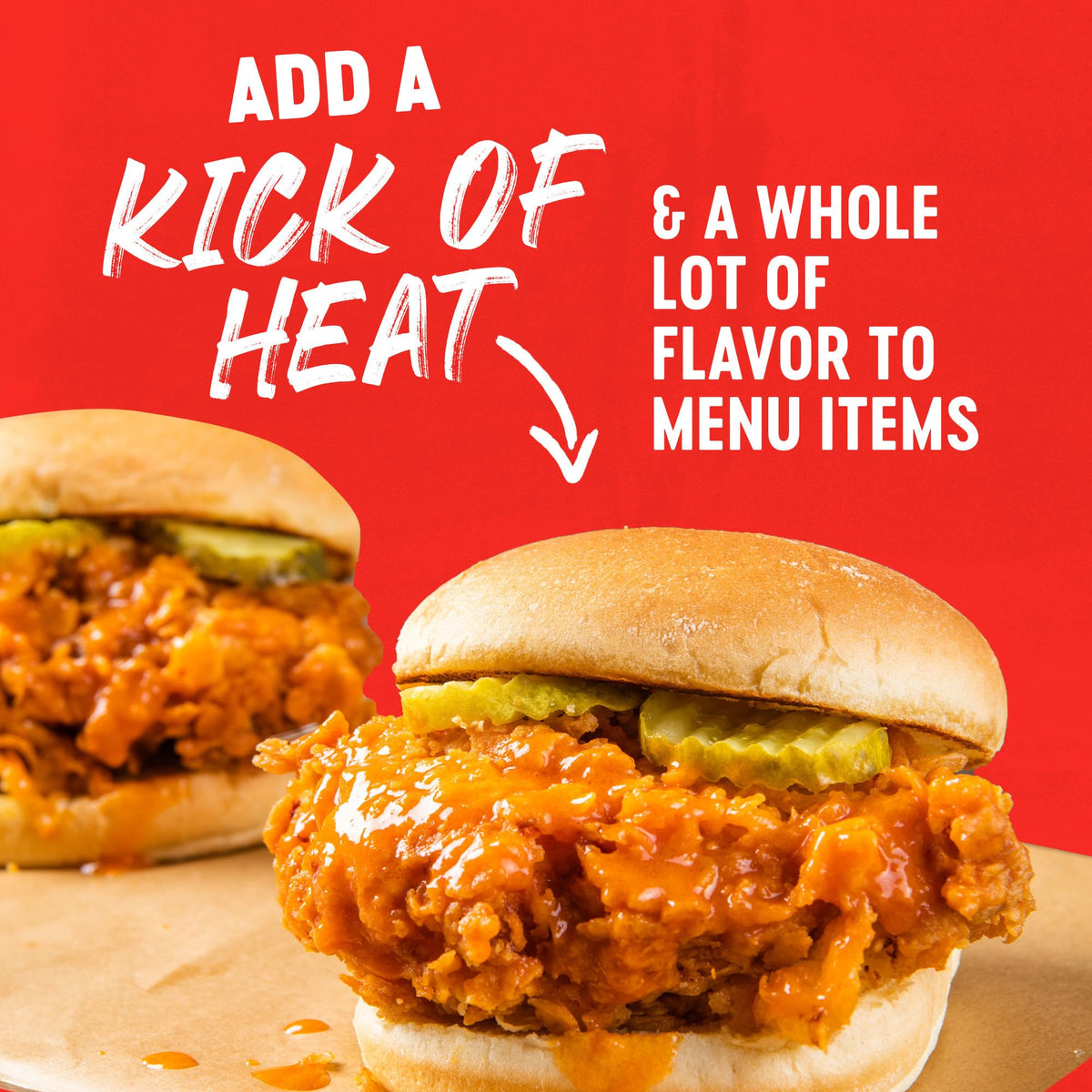 Franks RedHot Original Cayenne on pizza drizzle for zing.