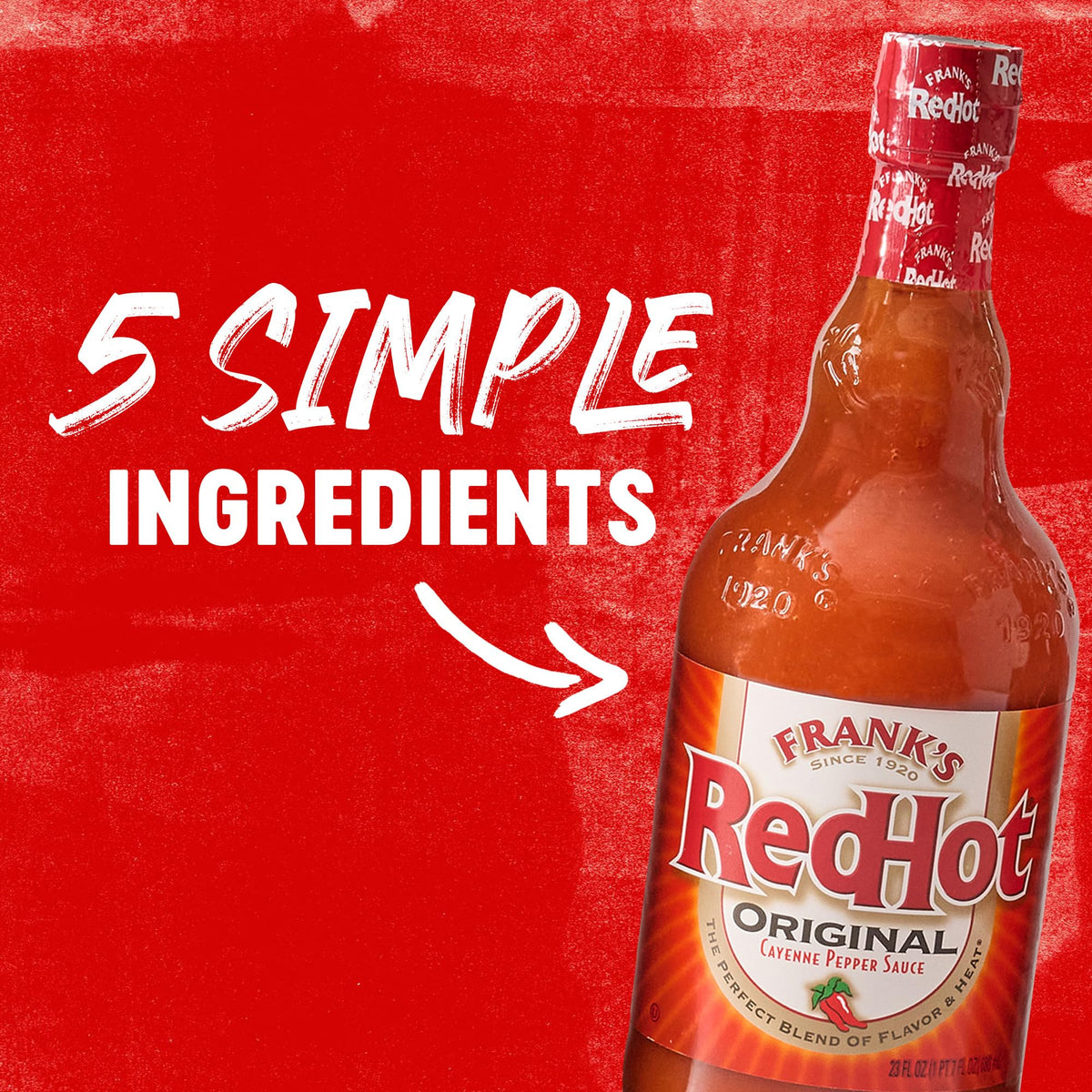 Pouring Frank's RedHot Original Cayenne Sauce shows easy drizzle for eggs