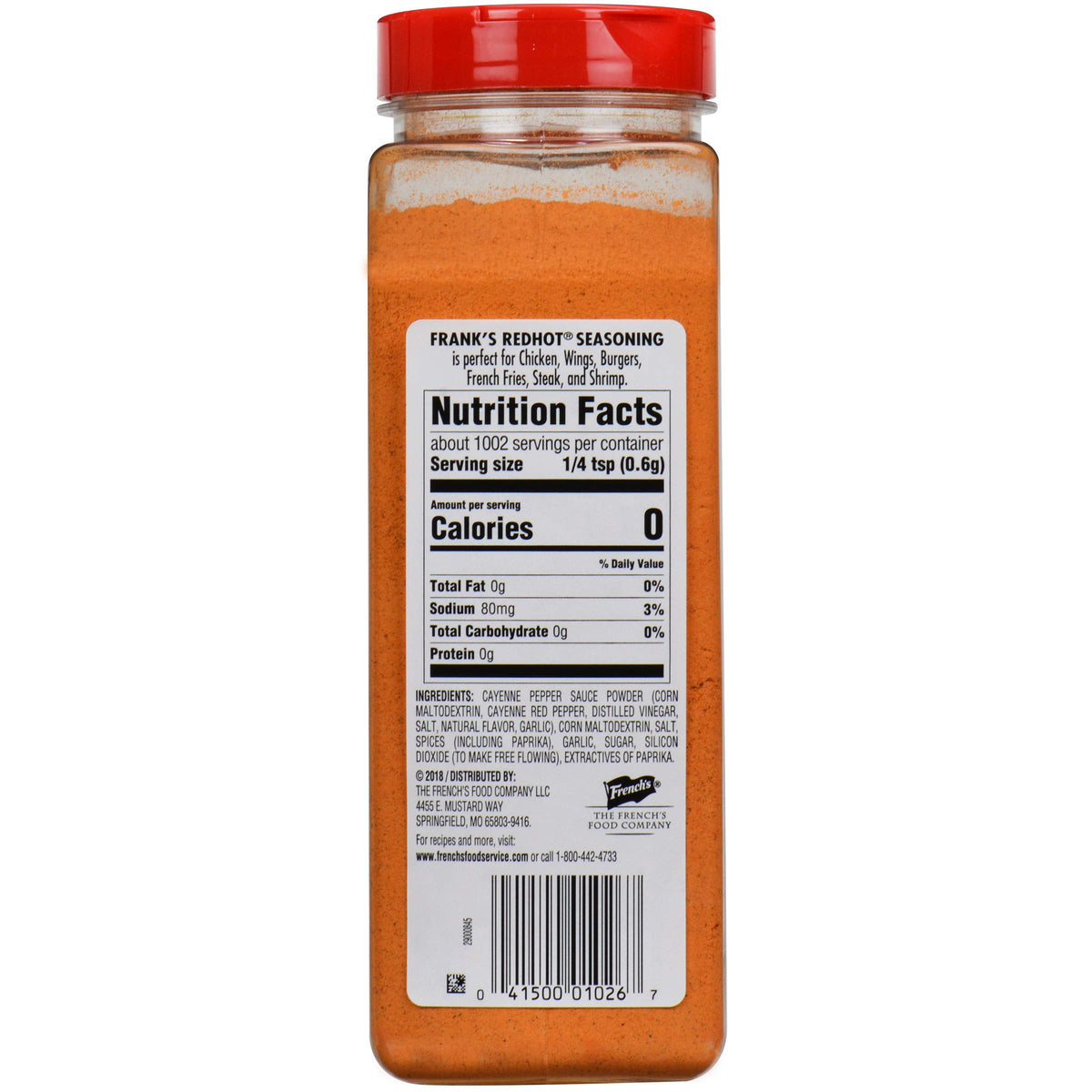 Franks RedHot Original Seasoning on wings dry rub showcases crave-worthy heat.