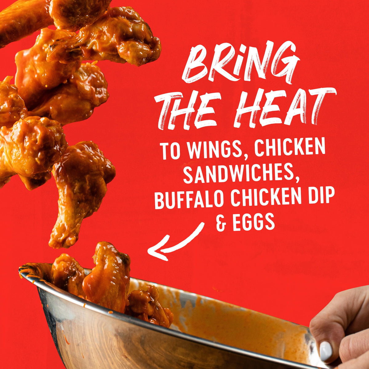 Frank's RedHot ingredients label highlights real aged cayenne peppers.